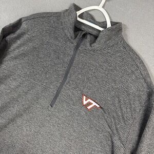 Virginia Tech Hokies Quarter Zip Sweater Mens XL Gray Columbia Golf Omni Wick